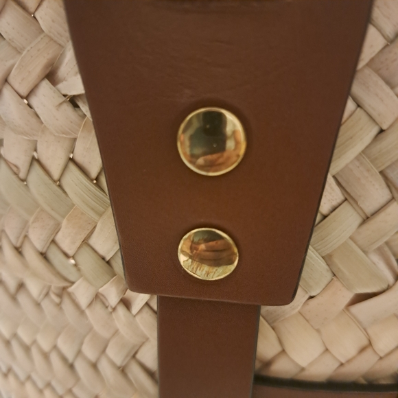 Frame Denim Bags Frame Straw Tote With Brown Leather Handles Poshmark